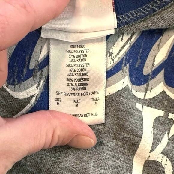 5th & Ocean KC Royals Hosmer #35 Ringer T Shirt Womens M Short Sleeve V Neck - Picture 5 of 6